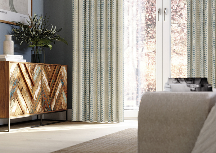 Land & Shore Fintra Stripe, Teal - Made to Measure Curtains - Image 5